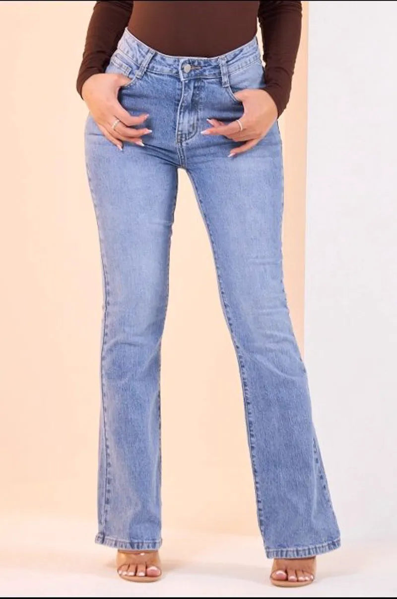 Jean coupe flare bleu clair