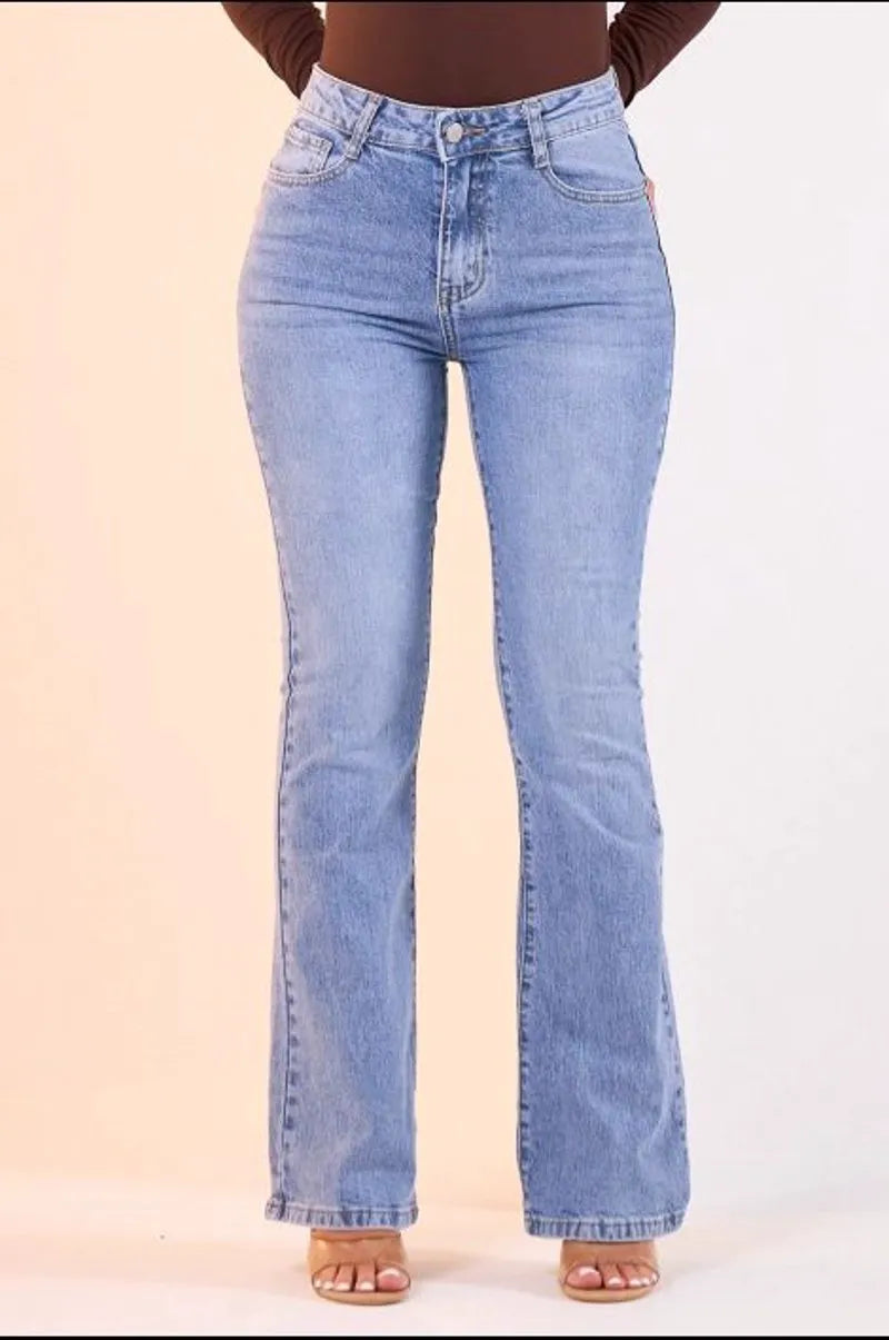 Jean coupe flare bleu clair