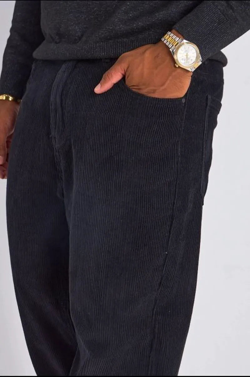 Pantalon en velours noir