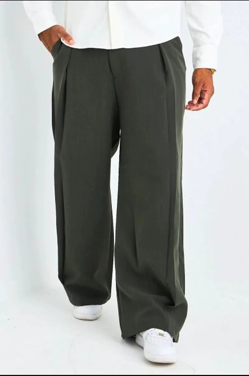 Pantalon kaki à coupe droite