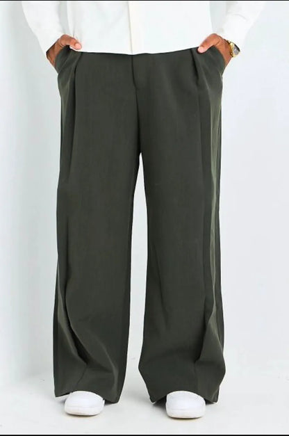Pantalon kaki à coupe droite
