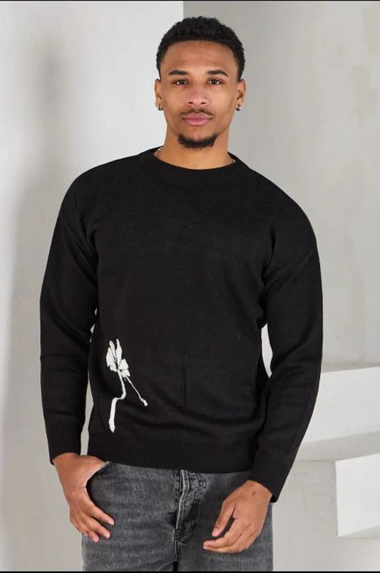 Black logo sweater