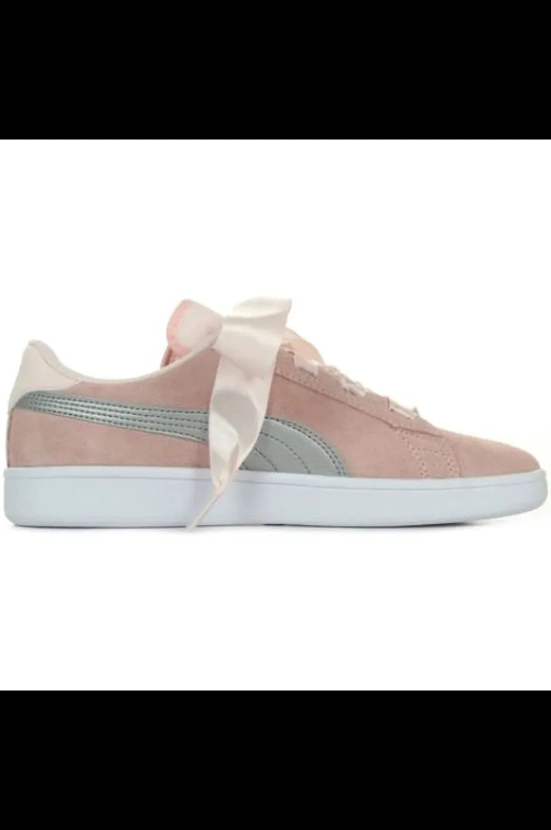 Puma smash v2 ribbon rose silver sneakers jw