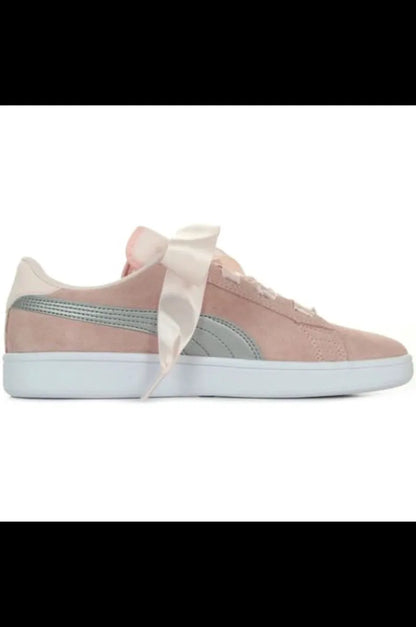 Puma smash v2 ribbon rose silver sneakers jw