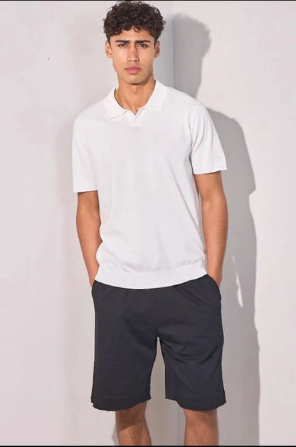 Black cotton shorts
