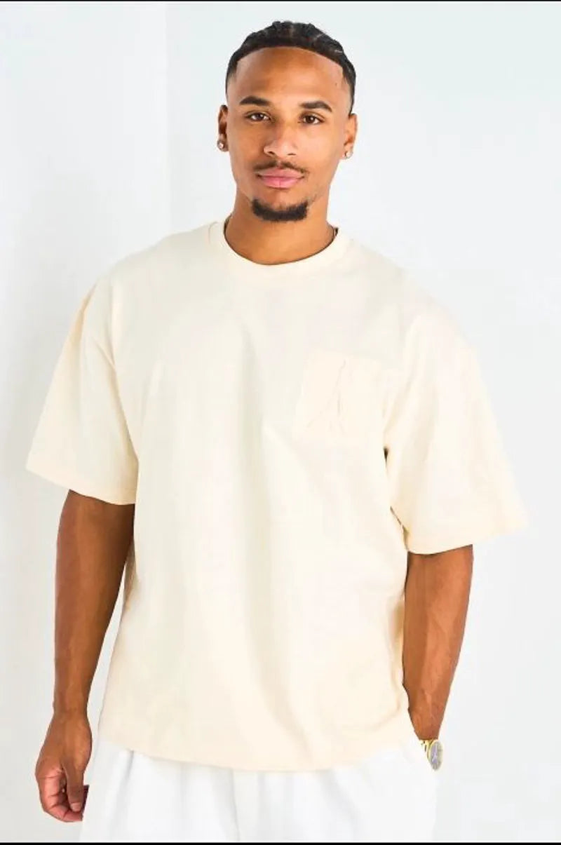 T-shirt à motif " Tour Eiffel " beige