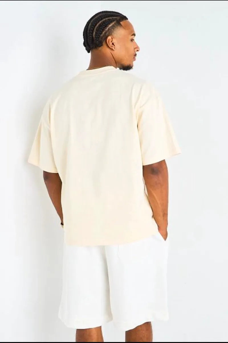 T-shirt à motif " Tour Eiffel " beige