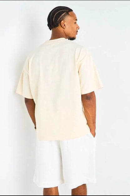 T-shirt à motif " Tour Eiffel " beige