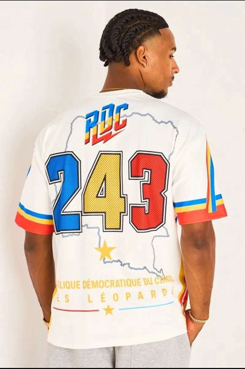 Tee-shirt blanc à inscription '' RDC 243 "