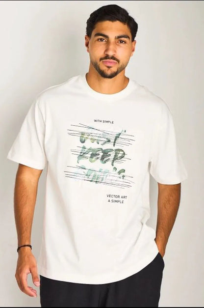 Tee-shirt blanc à inscription