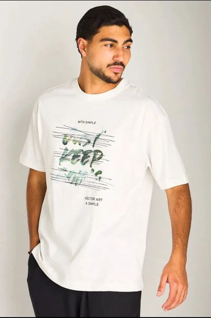 Tee-shirt blanc à inscription