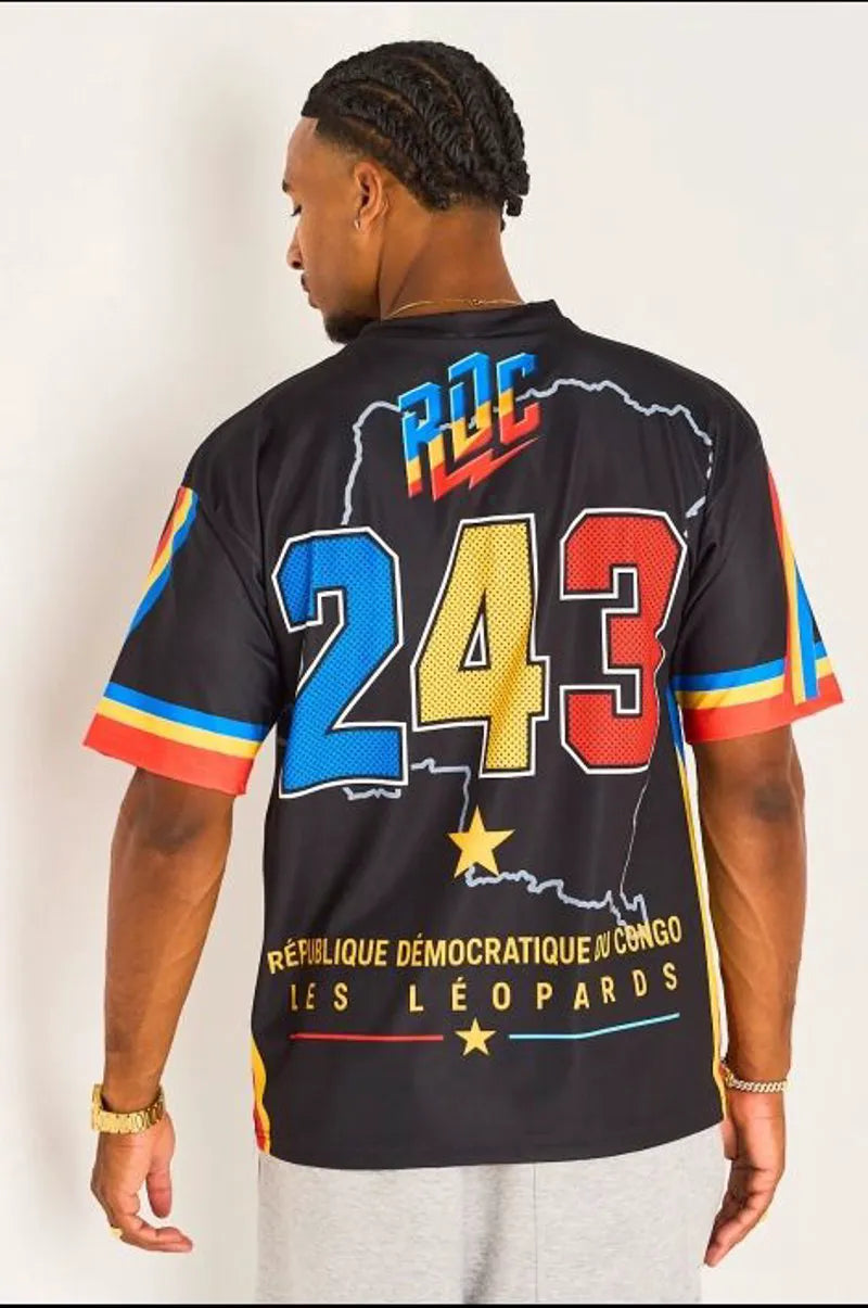 Tee-shirt noir à inscription '' RDC 243 "