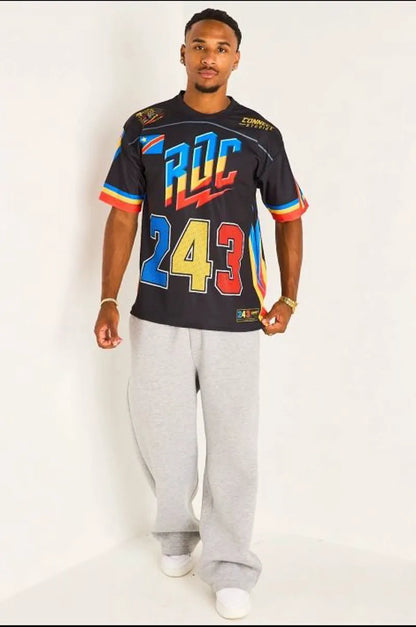 Tee-shirt noir à inscription '' RDC 243 "