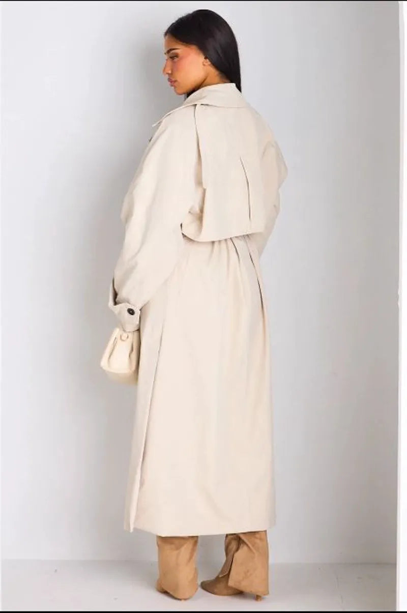 Trench long beige
