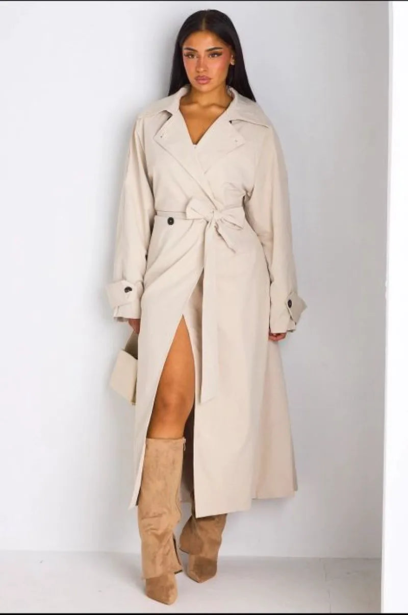 Trench long beige