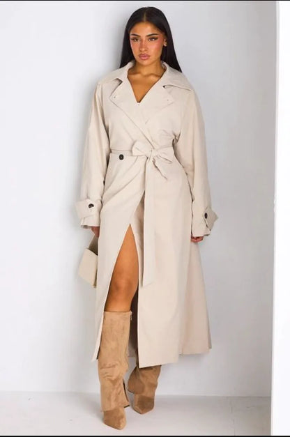 Trench long beige