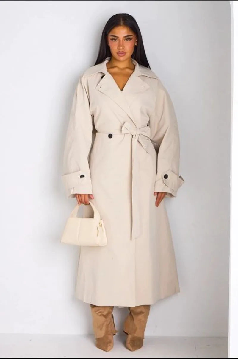 Trench long beige