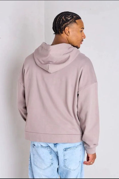 Gray hooded jacket with heart detail