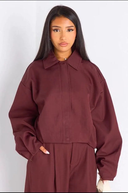 Veste courte prune