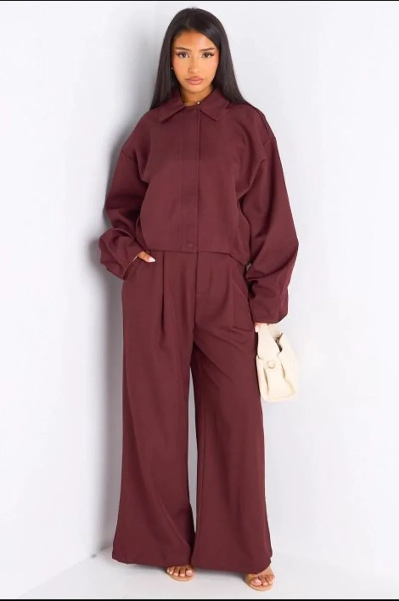 Veste courte prune