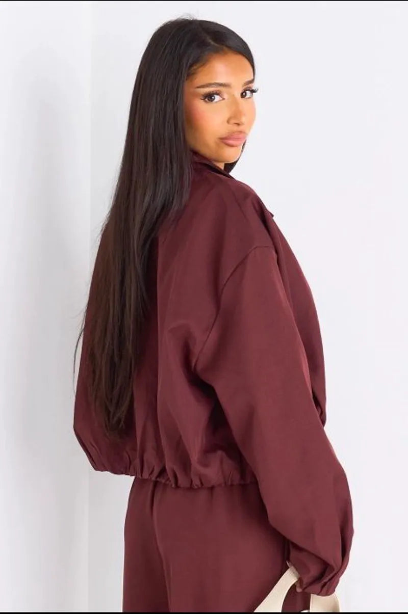 Veste courte prune