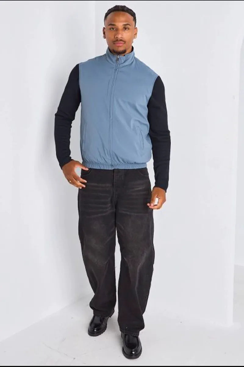 Veste sans manches réversible bleu marine
