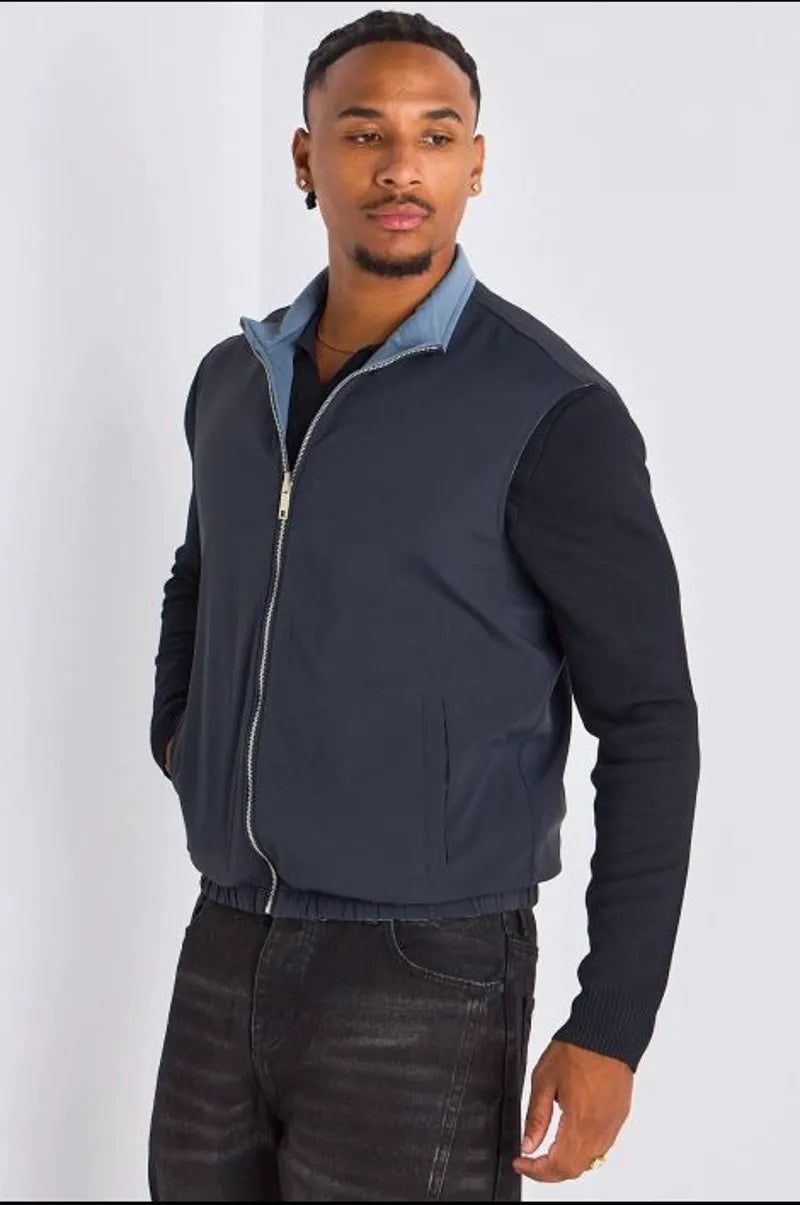 Veste sans manches réversible bleu marine