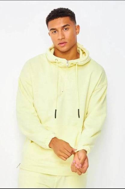 Yellow half-zip hoodie